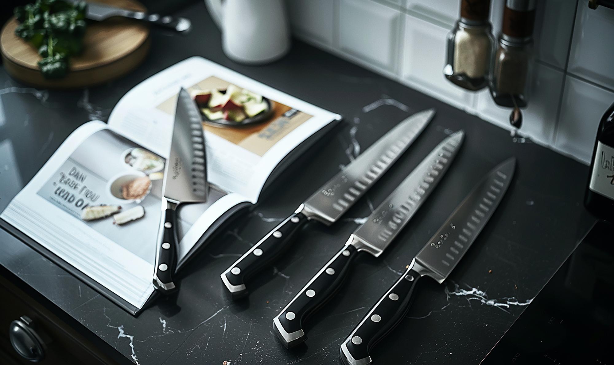 Styled set of packaged culinary course materials